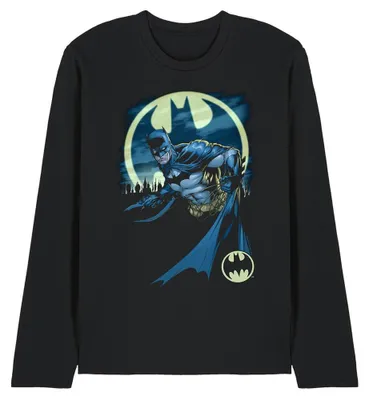 Image de T-shirt Batman - "Heed The Call" - Coupe unie, manches longues, modèle TV40915 (Taille L) (Noir)