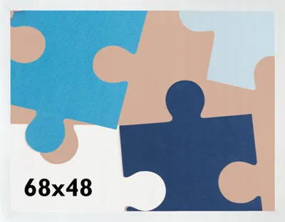 Produktbild von Fotkom NINApr Bilderrahmen 68x48 cm für Puzzles und Poster