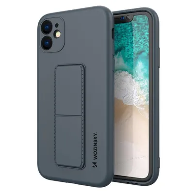 Immagine prodotto di Wozinsky Custodia Kickstand Custodia in silicone con Etui Xiaomi Redmi 10X 4G / Xiaomi Redmi Note 9 Blu