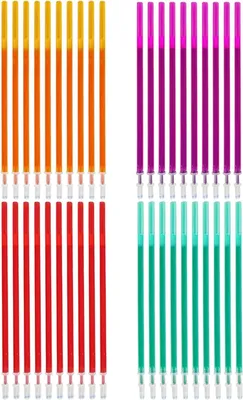 Produktbild von 40 Stück ausradierbare Tintenpatronen Farbe 0,35 mm Nachfüllung für ausradierbare Gelstifte Rollerball-Patronen für Studenten Schrein Schulbedarf Bürobedarf Schneiderbedarf (rot)