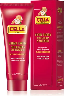 Image de Cella Crema Rapida Crème à raser transparente à l'huile d'amande 150 ml