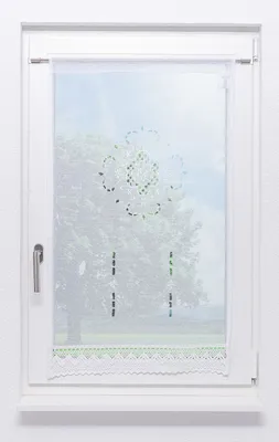 Produktbild von Lysel Scheibengardine Landhaustraum (Bx H) 90cm * 100cm weiß/weiß