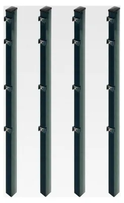 Produktbild von 4 Pfosten zum Einbetonieren für Mattenhöhe 100/103 cm | 6x4x160 cm | Anthrazit