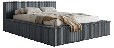 Produktbild von Selsey AFFOLIO - Polsterbett mit Breitcord-Bezug und Stauraum, grau, 180x200 cm