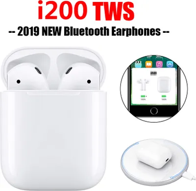 Productafbeelding van i200 TWS Draadloze oordopjes met oplaadcase, Bluetooth 5.0, 6D-bass, wit