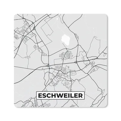 Produktbild von MuchoWow® Mauspad Mousepad Karte - Eschweiler - Deutschland - Karte - Stadtplan 20x20 cm - Mousepads - Maus Mat - Pad - Mausunterlage - Desk Mat - Bureauartikeln
