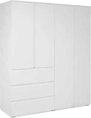 Image de Armoire,Reproduction Blanc, 4 Portes, 2 Tiroirs, 160 x 55 x 191 cm
