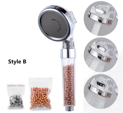 Produktbild von 3 IN 1 Filtration Duschkopf Duschbrause Wassersparend Duschkopf mit Ionenfilter Kalkfilter und 3 Strahlarten(Style B)