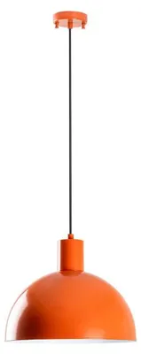 Image de Suspension Luminaire en métal orange Ø30 cm hauteur 117 cm E27 40 W IP20