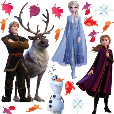 Produktbild von Disney Wandtattoo Die Eiskönigin Blau, Braun und Lila - 600232 - 30 x 30 cm