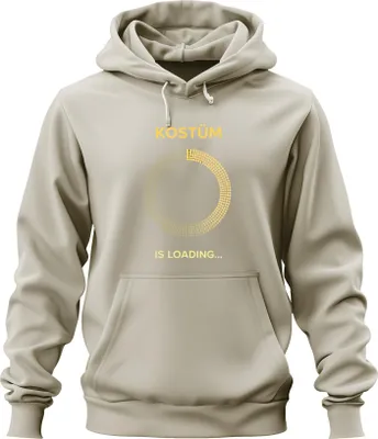 Produktbild von KOSTÜM IS LOADING Fasching Karneval Halloween Cosplay Geschenk Uni Hoodie Kapuzenpullover, Natur, 3XL