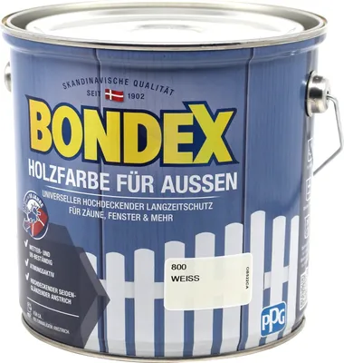 Produktbild von Bondex Holzfarbe für Außen - Größe: 7,5 L - Farbe: Weiß - Nr.: 446767
