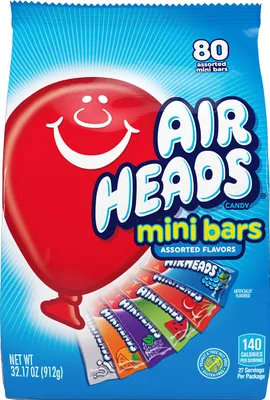Produktbild von Airheads Bars Mini Assorted 80 Pack (Einzelpackung mit 912g)