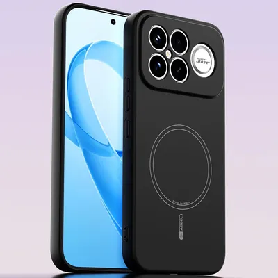 Produktbild von Magnetische Handyhülle für Xiaomi Poco F8 Ultra/Redmi K90 Pro Max, MagSafe kompatible, Flüssig Silikon Stoßfest Kratzfest Hülle Schwarz