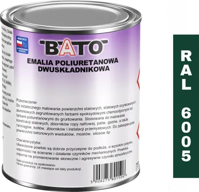 Produktbild von ZWEIKOMPONENTEN-POLYURETHAN-EMALIE GRÜN RAL 6005 A 1 L (0,8 L Farbe + 0,2 L Härter)