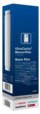 Product packaging for a water filter.