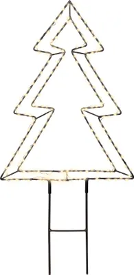 Produktbild von LED Gartenstecker Weihnachtsbaum Outdoor 40cm Metall Schwarz Warmweiß