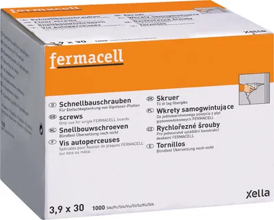 Obrázek produktu pro fermacell FC šrouby do sádrokartonu 3,9x30 1 000 ks.