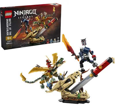 Produktbild von LEGO NINJAGO Showdown auf der Drachenklinge - Ninja Spielzeug mit Drache, Mech Actionfigur & 4 Minifiguren mit Katanas - Kinderzimmer Deko - Geschenkidee ab 9 Jahren und Fans - 71871