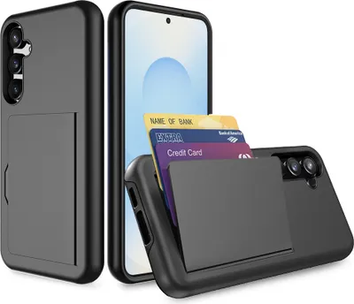 Image de Smartphonica étui pour téléphone adapté à Samsung
  Galaxy S25 Plus strong TPU with card slot - Etui TPU strong avec emplacement pour carte -
  Noir
