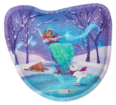 Produktbild von ergobag Schulranzen-Zubehör Twinkle Klettie Schlittschuhprinzessin violett mehrfarbig