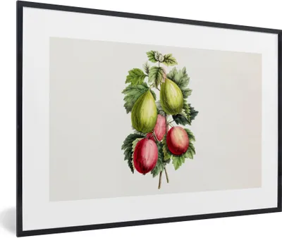 Produktbild von MuchoWow® Gerahmtes Poster Lebensmittel - Feigen - Gesund 60x40 cm - Poster mit Schwarzem Bilderrahmen Wandposter Rahmen Foto Bilder - Printing - Wanddeko Schlafzimmer