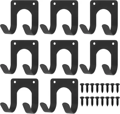 Produktbild von Haken für Gartengeräte, robust, 8 Stück, Wandmontage, für Werkstatt