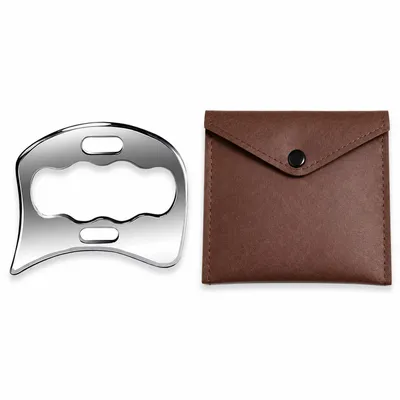 Produktbild von Edelstahl Gua Sha Schaber,Lymphdrainage Massage Tool für Gesicht, Nacken, Rücken & Beine, Ganzkörpermassage zur Muskelentspannung und Schmerzlinderung
