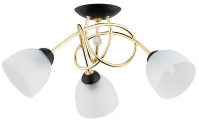 Immagine prodotto di Lampada da soffitto MODENA oro-nero-bianco 3xE27x15W in metallo, dimensioni: 30x50x60 cm, IP20, Alfa