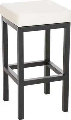Produktbild von DELUKE® Barhocker KIEL - Creme, Kunstleder, Stahl, 85cm Höhe | Barhocker ohne Lehne Barstuhl Tresenhocker Tresenstuhl Kneipenhocker Kneipenstuhl