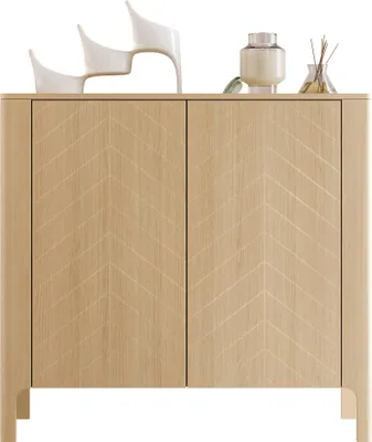 Produktbild von MIRJAN24 Kommode Malumi MM-2 mit zwei Drehtüren (Farbe: Eiche Vicenza)