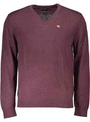 Image de Napapijri pull pour homme en laine rouge