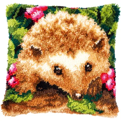 Produktbild von Auslaufmodell Vervaco Knüpfkissen "Igel", Knüpfbild vorgezeichnet, 40x40cm