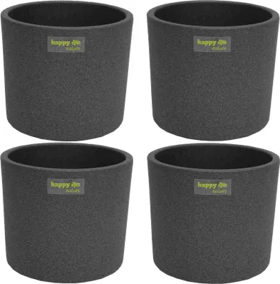 Produktbild von Sparangebot 4 Keramik Blumentöpfe Madeira 15/12 grau struktur Ø 17 H 14.5 cm