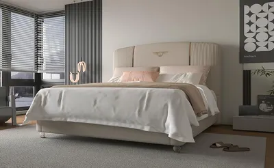Zdjęcie produktu dla Beiges Doppelbett Robuster Bettrahmen Polster Doppelbetten Möbel