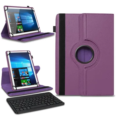 Produktbild von Tablet Tasche Tastatur Hülle Samsung Galaxy Tab A8 Schutzhülle Bluetooth CoverFarben:Lila