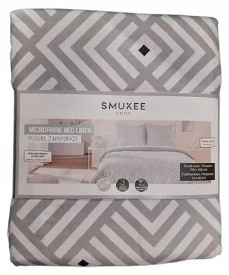 Obrázok produktu pre Smukee Komplet posteľnej bielizne mikrovlákno 200x220 cm šedobiela