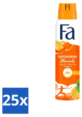 Produktbild von 25 x Fa Deodorant Spray Empowering Moments - 150 ml - Vorteilspackung - 25 Stücke