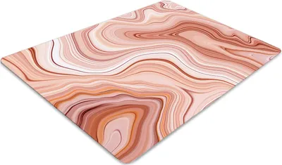 Obrázok produktu pre Podlahová ochranná podložka - Ochranná podložka pod stoličku - Podlahová podložka - 120x90 cm - Mramor tečie