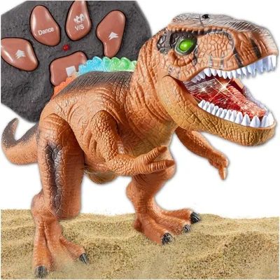Produktbild von Interaktiver T-Rex Dinosaurier mit Fernbedienung LED Licht Sound Lauf- und Tanzfunktion ab 3 Jahren