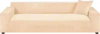Image de Ruhhy 26184 Housse élastique pour canapé d'angle 190 -230 cm, coussin 45 x 45 cm, beige
