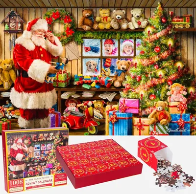 Produktbild von Adventskalender Puzzle 1008 Teile 24 Tage bis Weihnachten 70x50cm