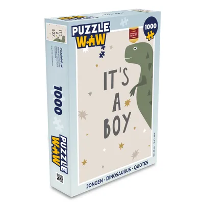 Obrázek produktu pro MuchoWow MuchoWow® Puzzle 1000 ks Citáty - Přísloví - Je to kluk - Dinosaurus - Děti - Miminko