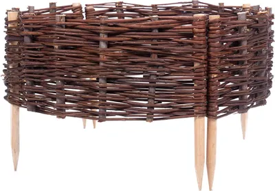 Produktbild von BOOGARDI Beetbegrenzung Weide · Höhe 20cm Ø 60cm Kreisförmig · Garten Steckzaun Beetumrandung Rasenkante Weidengeflecht 12 Größen