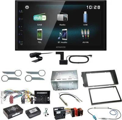 Produktbild von Kenwood DMX-125DAB Bluetooth MP3 USB DAB+ Einbauset für Audi A6 4B Facelift