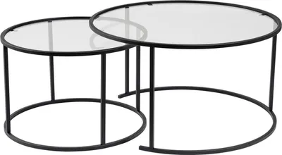 Immagine prodotto di Aedion - Tavolino da Salotto, 80x80x43h cm Nero