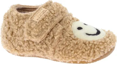 Produktbild von Living Kitzbühel Teddyplüsch Hausschuh Weiter Klettverschluss, Sohle aus rutschhemmendem Naturkautschuk, Ideal für Laufanfänger