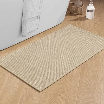 Produktbild von Badezimmermatte 43 x 81 cm, beige, Gummirückseite, für Badezimmer