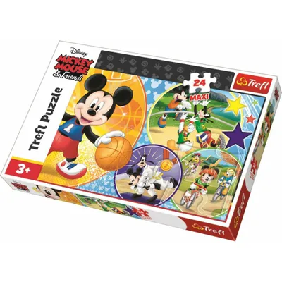 Obrázok produktu pre Disney Mickey Muas Puzzle Čas na športovanie 24 maxi dielikov Detské puzzle