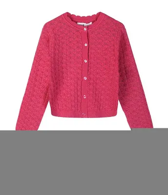 Minoti Strickjacke Rosa für Mädchen, Vorderansicht